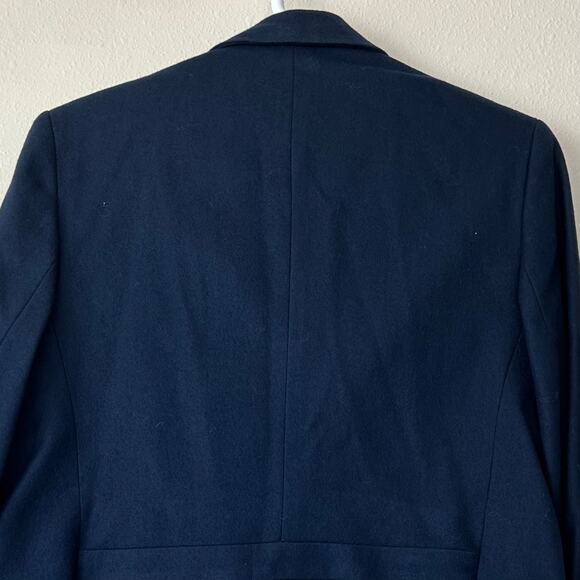 New Vintage Arenzano Wool single breasted 70s 80s navy old money blazer preppy M - Picture 8 of 12